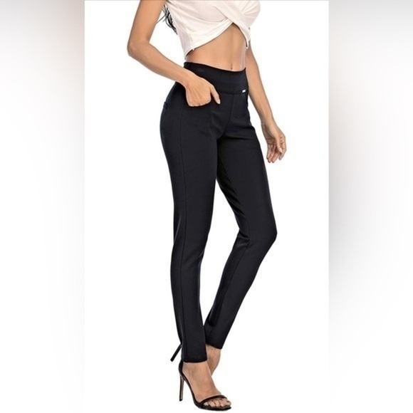 neezeelee Dress Pants for Women Stretch Slim Fit Skinny High Waist Pockets - Picture 2 of 13